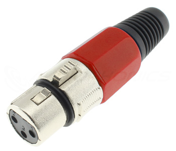 Dynavox Connecteur XLR Femelle 3 Pôles Ø8mm Rouge (Unité)