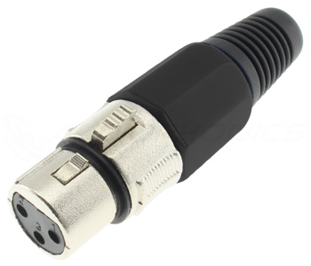 Dynavox Connecteur XLR Femelle 3 Pôles Ø8mm Noir (Unité)