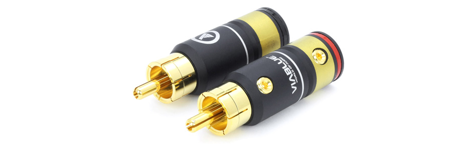 Viablue T6S Connecteurs RCA Plaqués Or Ø9.5mm (La paire)