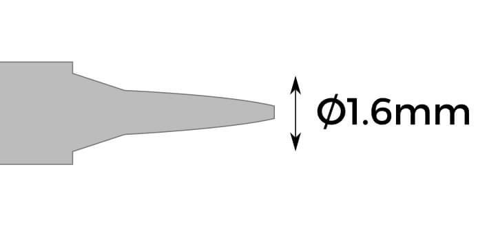 Largeur panne fer à souder numérique 1.6mm