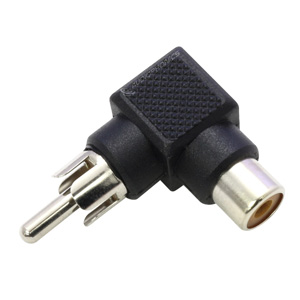 Adaptateur RCA Mâle / RCA Femelle Coudé