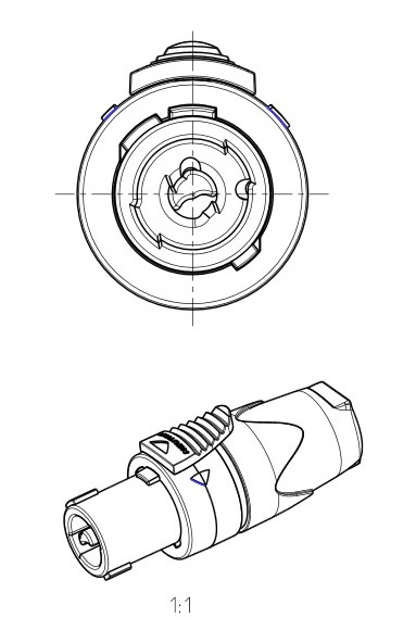 NEUTRIK NL2FX Fiches Speakon Femelle