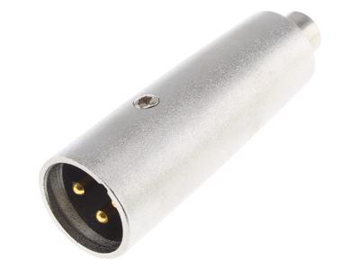 Adaptateur XLR mâle vers RCA femelle plaqué or