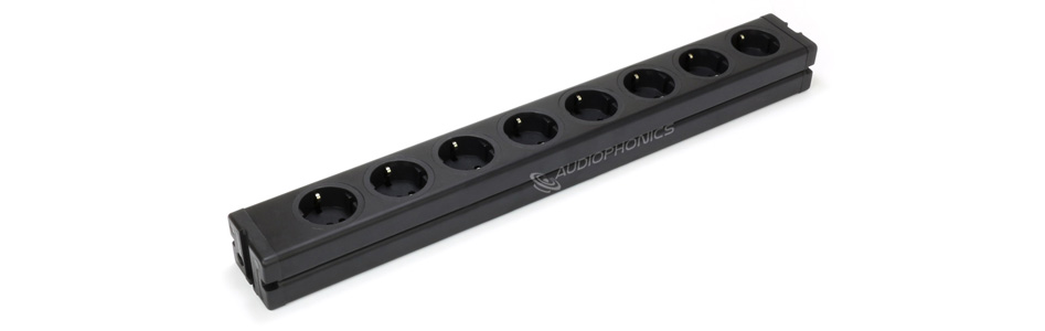 Diy Aluminum Power Strip 8 Schuko Sockets Black Audiophonics - Diy Audio Power Strip Chassis