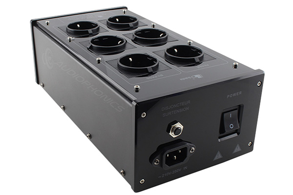 BADA LB-5600 Filtre Secteur 6 Ports Schuko Cuivre OCC Noir