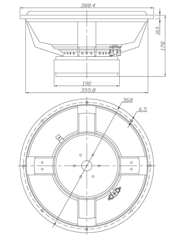 Dimensions Dayton Audio RSS390HO-4