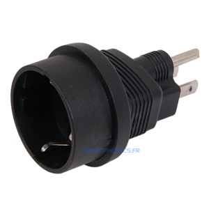 Adaptateur secteur FR schuko vers USA NEMA 1-15P