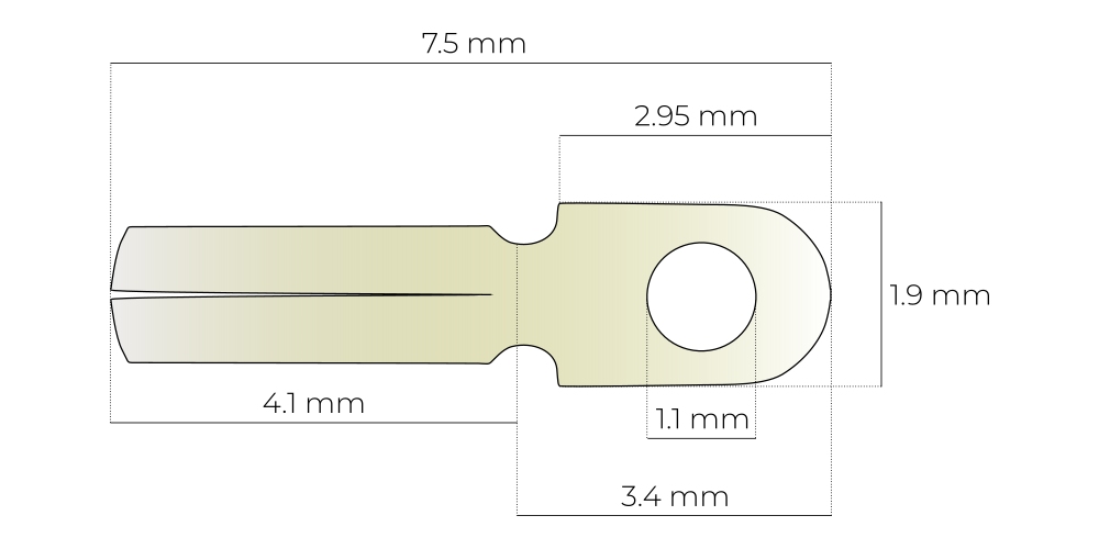 Schéma dimensions vinta clips 1877