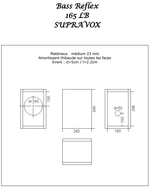 Supravox 165LB Kit DIY Bass Reflex