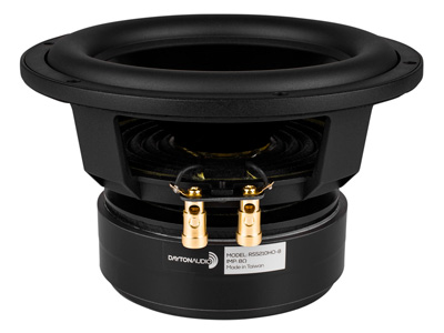 Dayton Audio RSS210HO-8 Haut-Parleur Subwoofer Aluminium 300W 8 Ohm 84dB 30Hz - 1500Hz Ø21.3cm