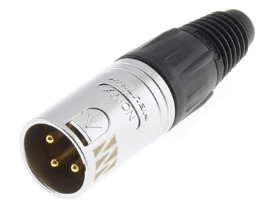 Neutrik NC3MX Connecteur XLR Mâle 3 Pôles Plaqué Or Ø8mm (Unité)