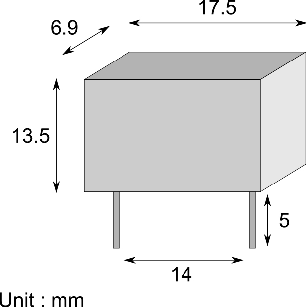 Schema dimensions condensateur entraxe pas connecteurs