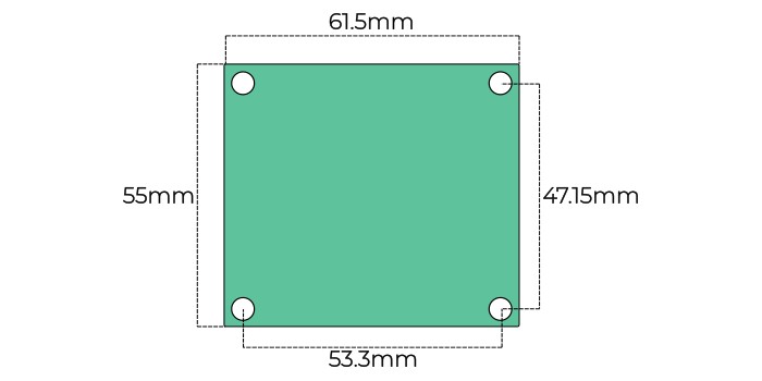 USB to I2S interface board spacing