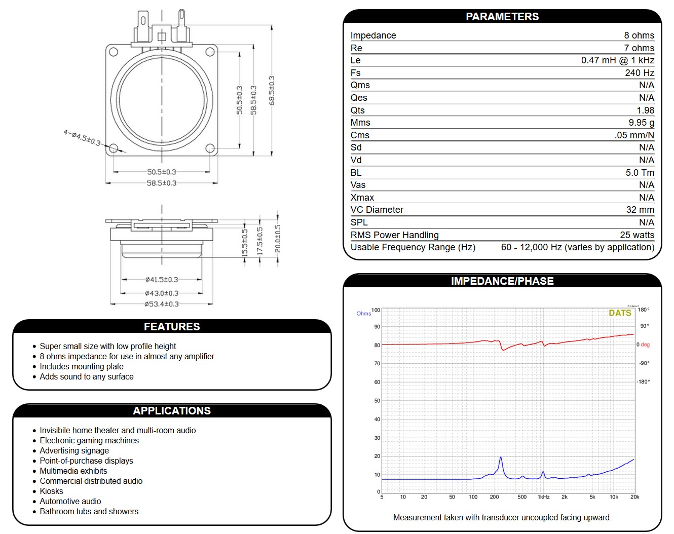 DAYTON AUDIO DAEX58FP