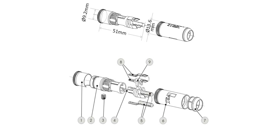 WBT-0234 Embase RCA pour PCB à souder Cuivre OFC plaqué Or Blanc