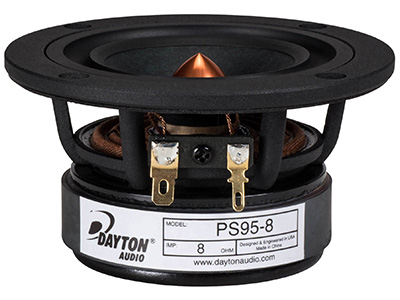 DAYTON AUDIO PS95-8 Speaker Driver Full Range 10W 8 Ohm 86dB 110Hz - 20kHz Ø9cm
