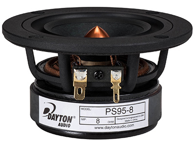 DAYTON AUDIO PS95-8 Haut-Parleur Large Bande 10W 8 Ohm 86dB 110Hz-20kHz Ø9cm