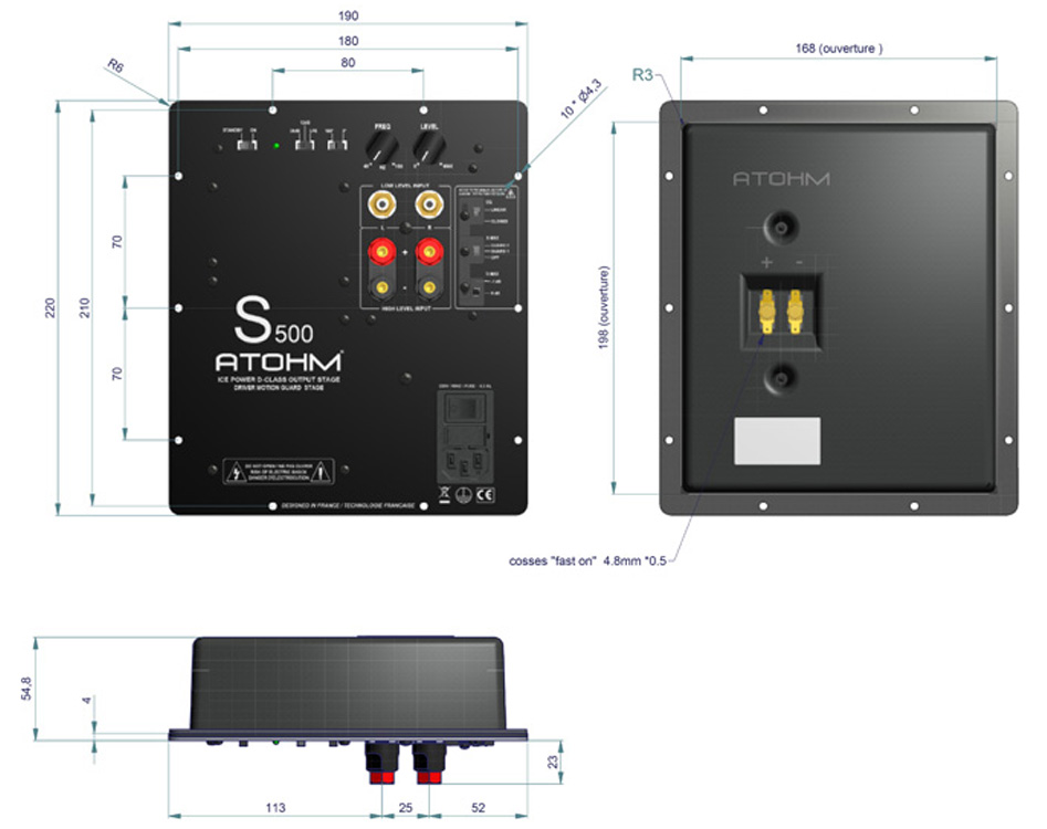 Atohm S250 Ice Power Module Amplificateur Class D Subwoofer