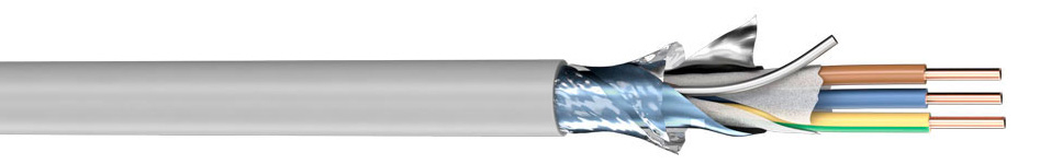 Sommercable NYM-ST-J Câble Secteur Cuivre OFC 3x2.5mm² Ø10.9mm Gris