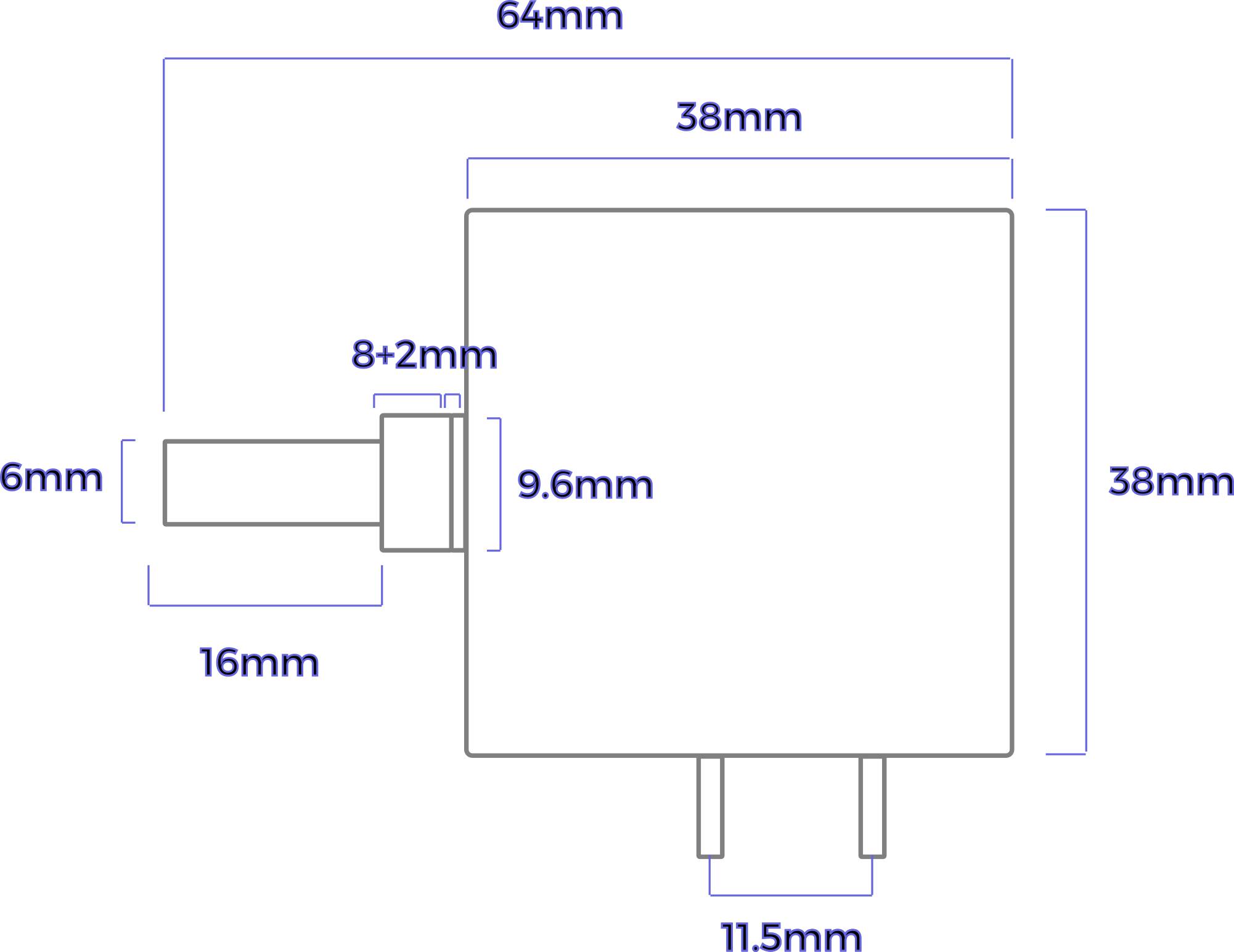 Dimensions EIZ Atenuateur audio