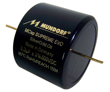 Mundorf MCap Supreme Evo SilverGold Oil Condensateur 1000V 1µF