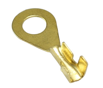 Ring Crimp Terminal Gold Plated Ø5mm (x10)