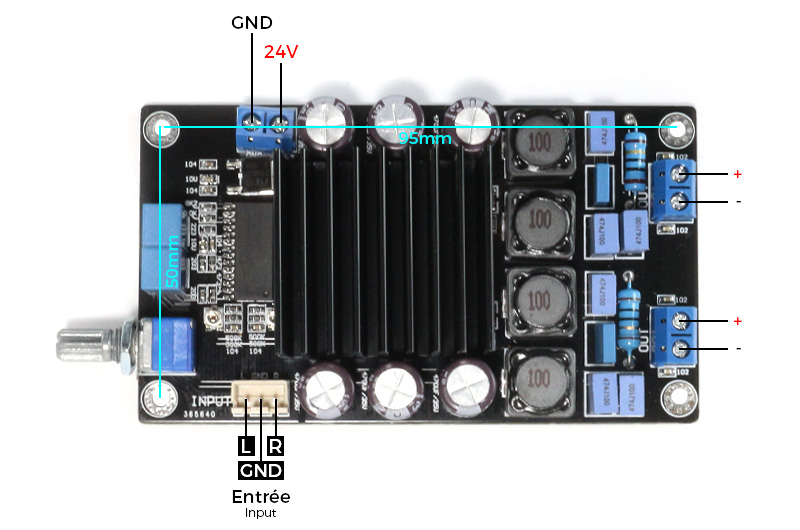 Module d'amplification STA508 Schéma