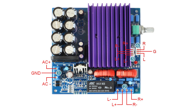 FX-Audio M-DIY TDA8950 Schéma de câblage