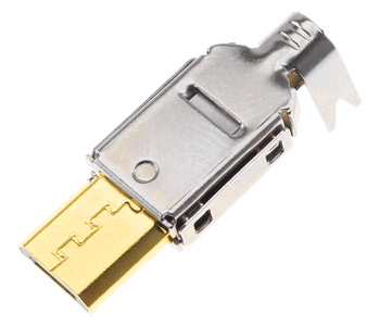 Gold plated Micro USB connector