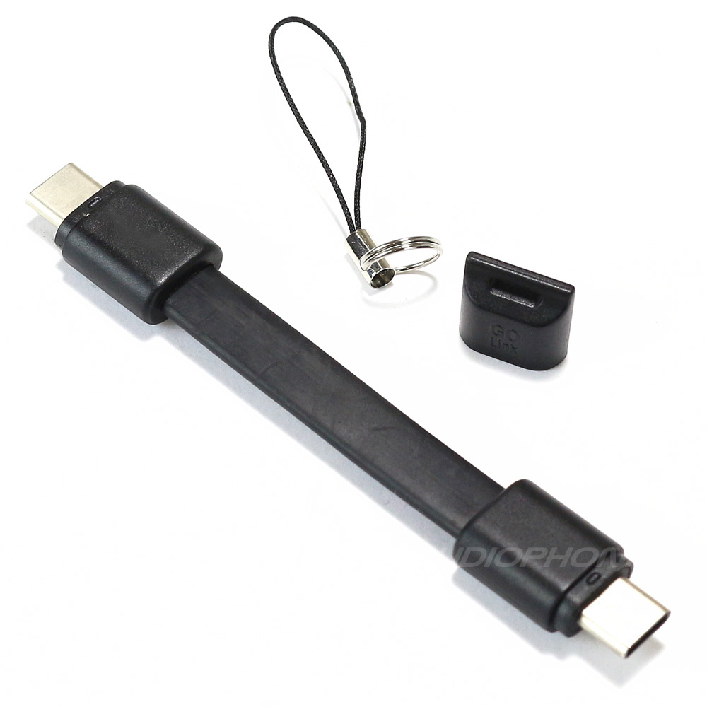 usb black flat cable usb c male to usb c male 2 0 10cm audiophonics