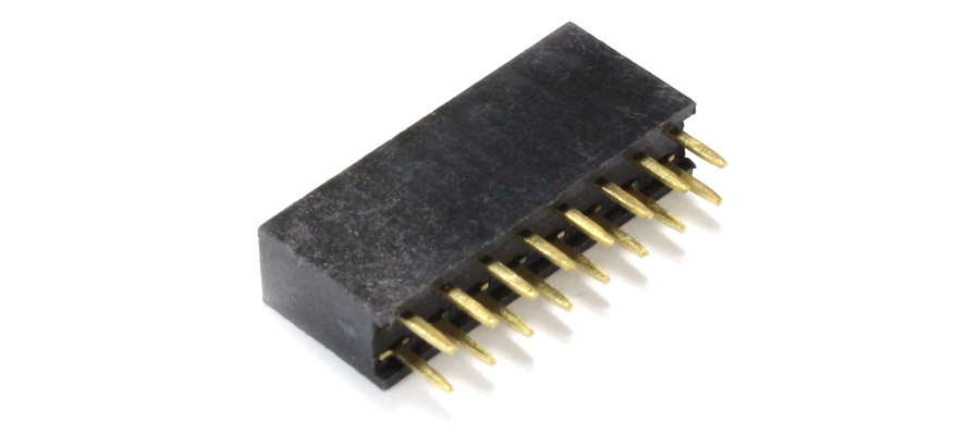 Connecteur droit mâle / femelle 2x8 pins