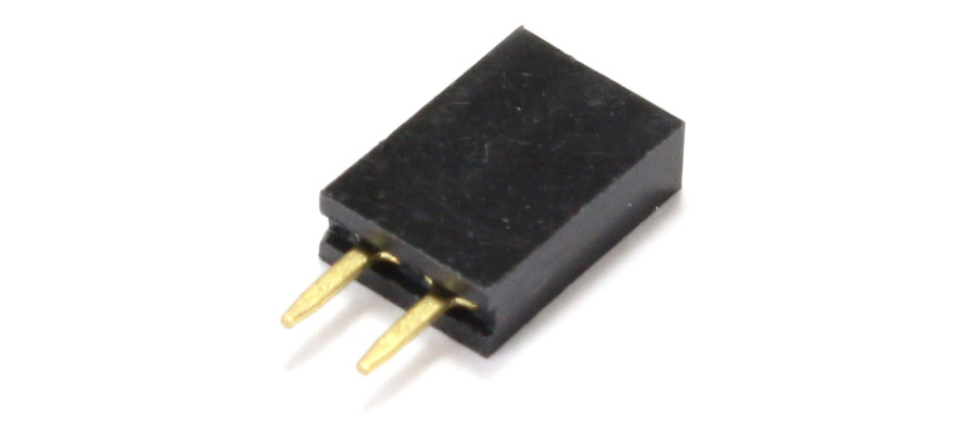 Connecteur droit 1x2 pins