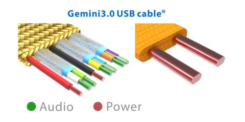 construction câble USB Ifi Audio Gemini 3.0