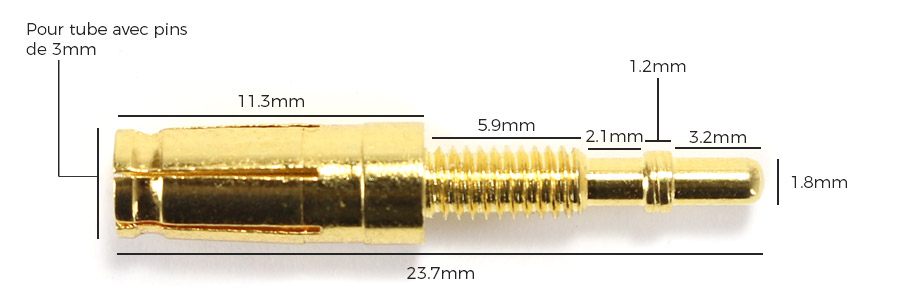 cotations pin pour support de tube