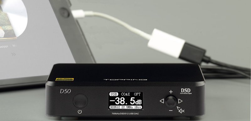 Dac Topping D50 connexion telephone, smartphone et tablette