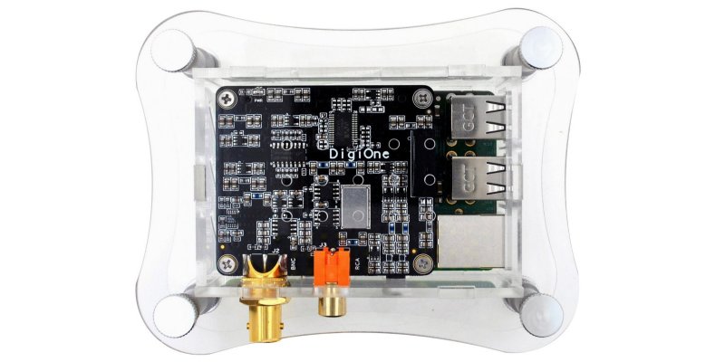 DigiOne Allo monté sur Raspberry Pi dans boîtier