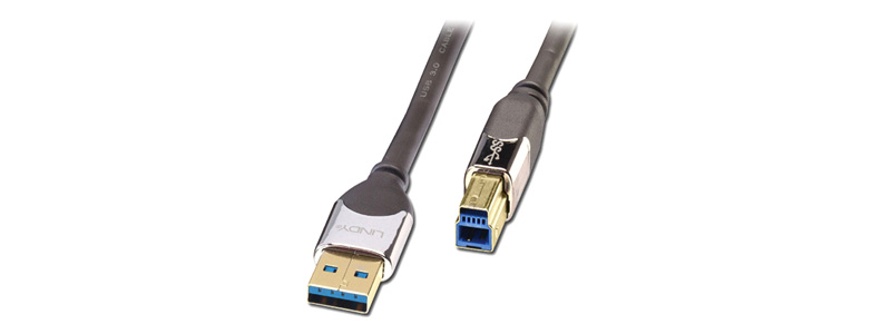 Lindy Cromo Câble USB-A/B mâle 0.5m