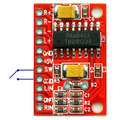 Ultra mini amp with StandBy function