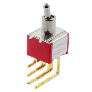 Interrupteur à bascule 2 positions 6 pins pour circuit imprimé 2A 250V