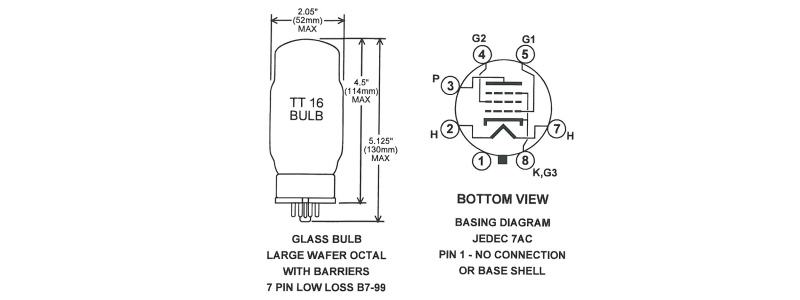 Tung-Sol KT120 Tubes de puissance haute qualité (paire Appairée)