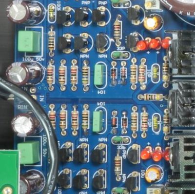 Ab class amplifier transistor