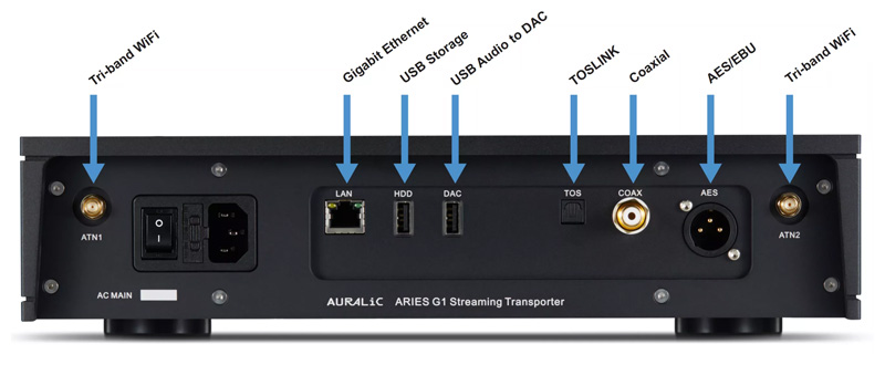 Auralic Aries G2 Connectique