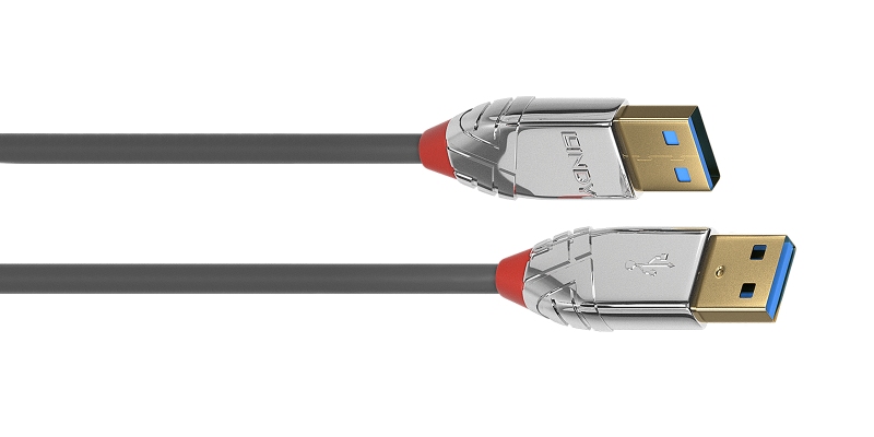 Cable Lindy Cromo USB-A 3.0 Male to USB-A Male Chrome plated OR 24k