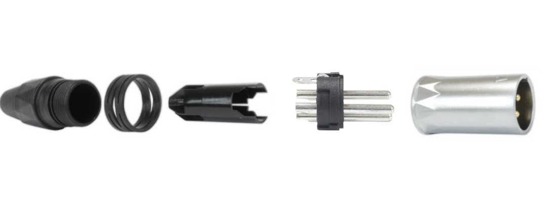XLR male connector plug