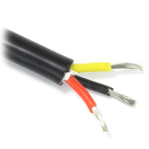 Câble Triple Conducteur Silicone 0.75mm² Noir (Au mètre)