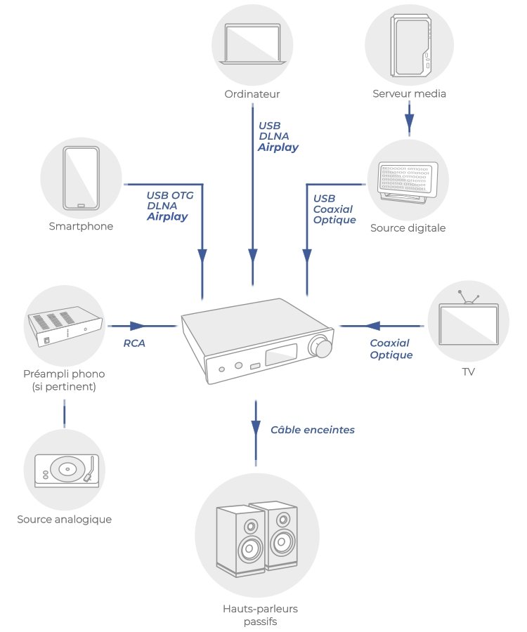 How to connect D802E FX Audio