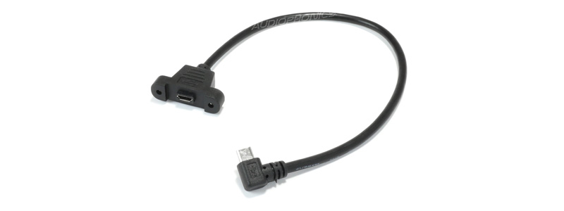 Passe Cloison Micro USB-B Mâle Coudé vers Micro USB Femelle 30cm
