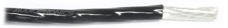 Fil de câblage Cuivre / Argent 4mm² Gaine PTFE Ø 3.6mm Noir