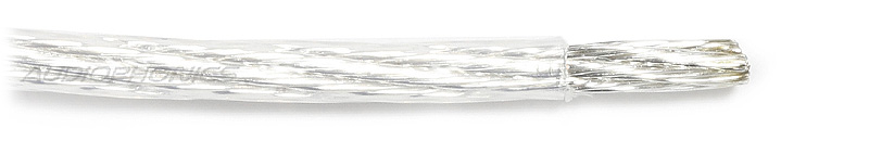 Fil de câblage Cuivre / Argent 4mm² Gaine PTFE Ø 3.6mm Transparent