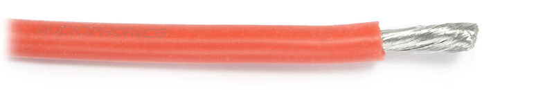 Fil de câblage Cuivre OFC Étamé 5.3mm² Gaine Silicone Ø 5.5mm Rouge